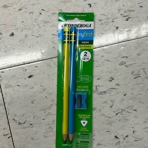 Ticonderoga My First Tri-Write Wood-Cased Pencils Neon Assorted 2 Count